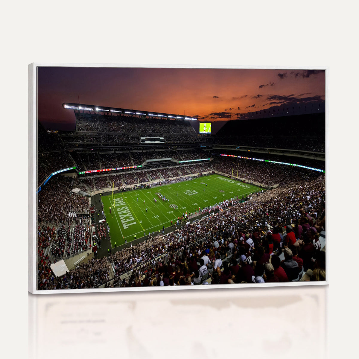 45603-MGV-CV-36X24 - Texas A&M Aggies Football Team Print, College Station Kyle Field Stadium Canvas Wall Art