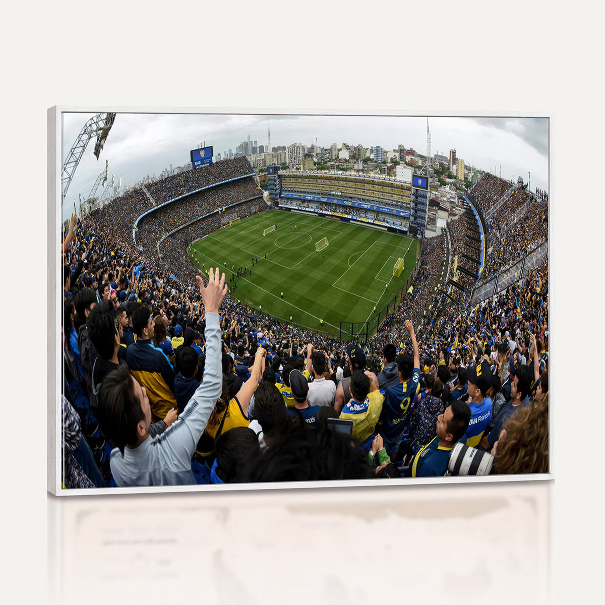 23173-MGV-CV-36X24 - Boca Juniors Soccer Team Print, Buenos Aires Bombonera, Framed and Ready to Hang