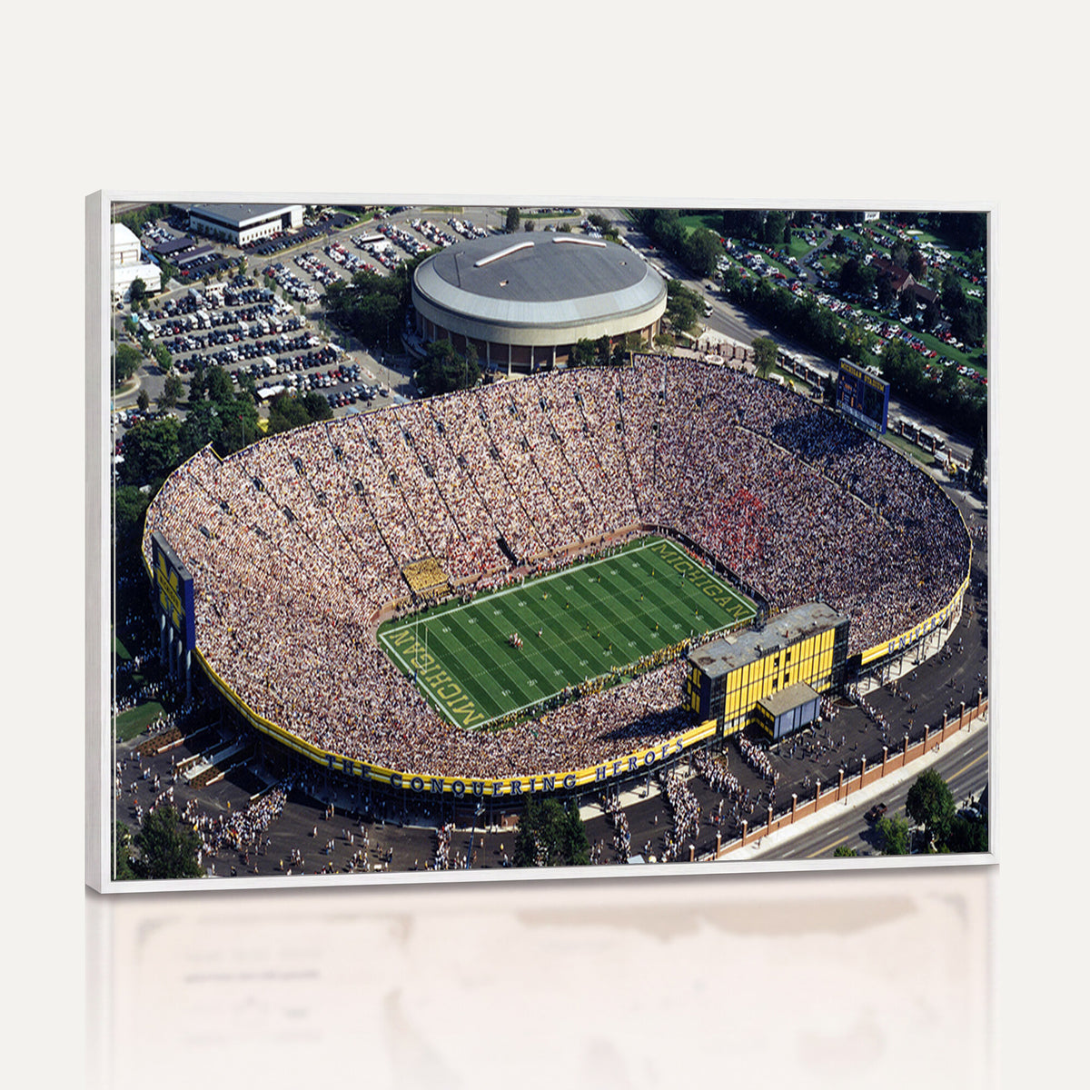 27314-MGV-CV-36X24 - Michigan Wolverines Football Team Print, Ann Arbor Michigan Stadium Wall Art
