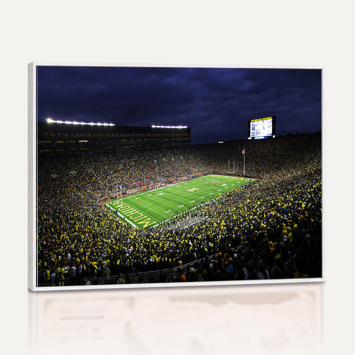 15448-MGV-CV-36X24 - Michigan Wolverines Football Canvas Wall Decor, Football Team Print, Ann Arbor Michigan Stadium