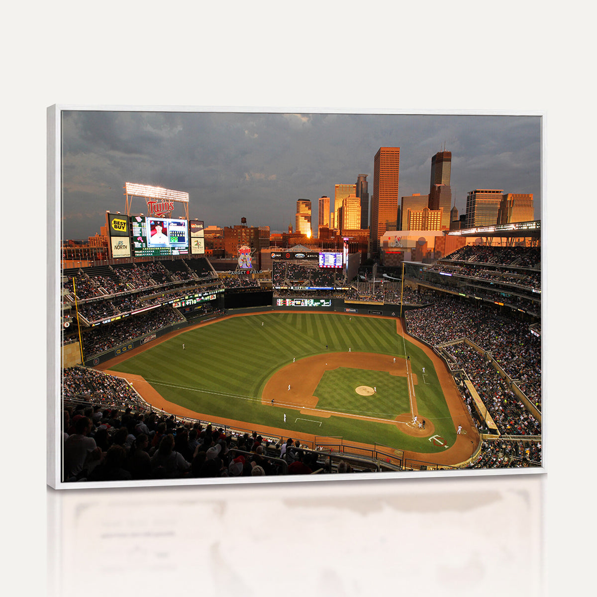 99822-MGV-CV-36X24 - Minnesota Twins Baseball Team Print, Minneapolis Target Field Stadium Wall Art