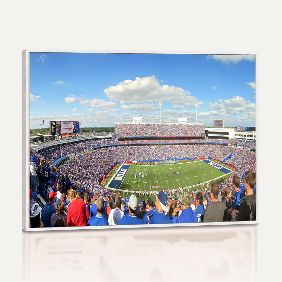 35302-MGV-CV-36X24 - Buffalo Bills NFL Football Team Print, Game Day at Buffalo Highmark Stadium