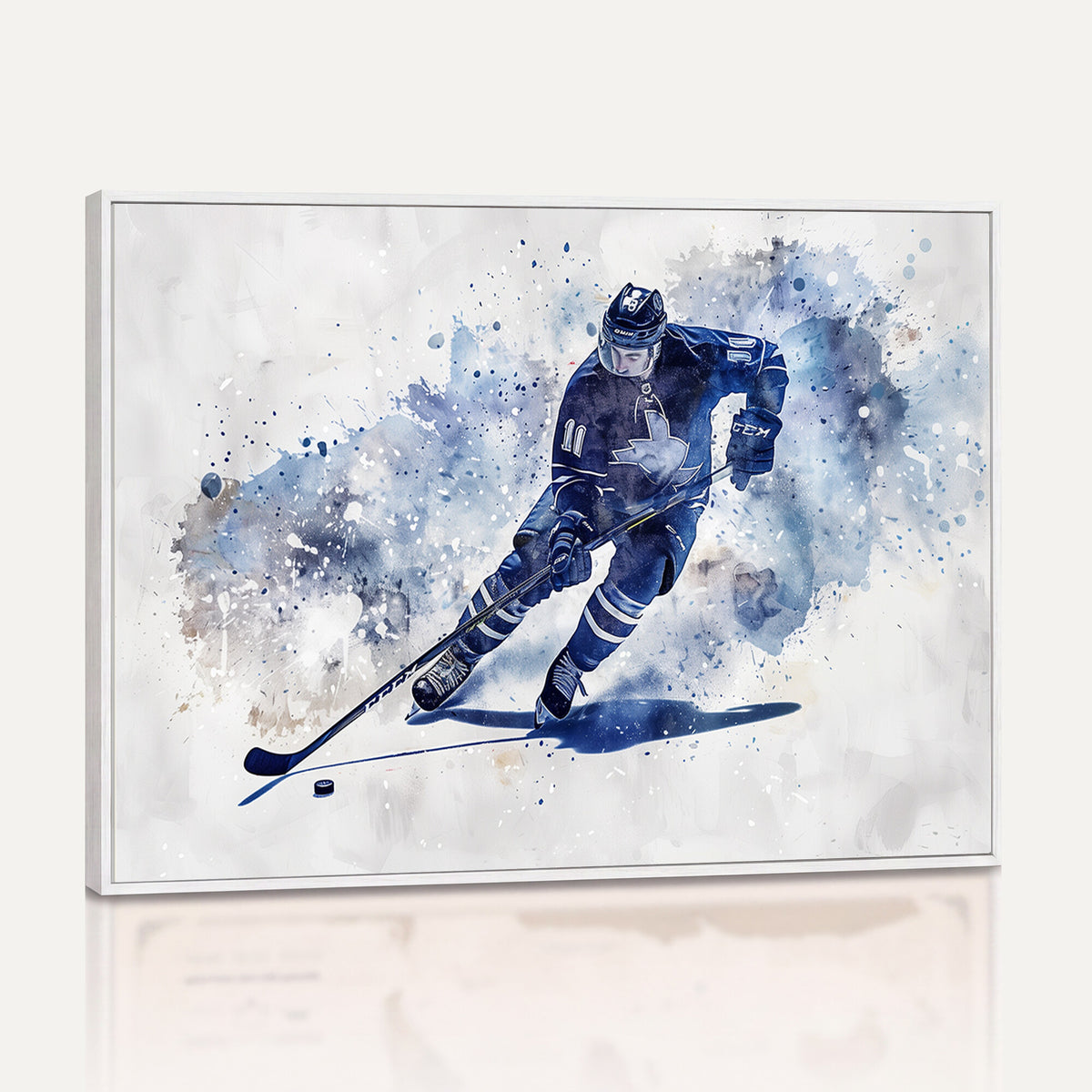 39795-MGV-CV-36X24 - Hockey Player Wall Art Canvas Print