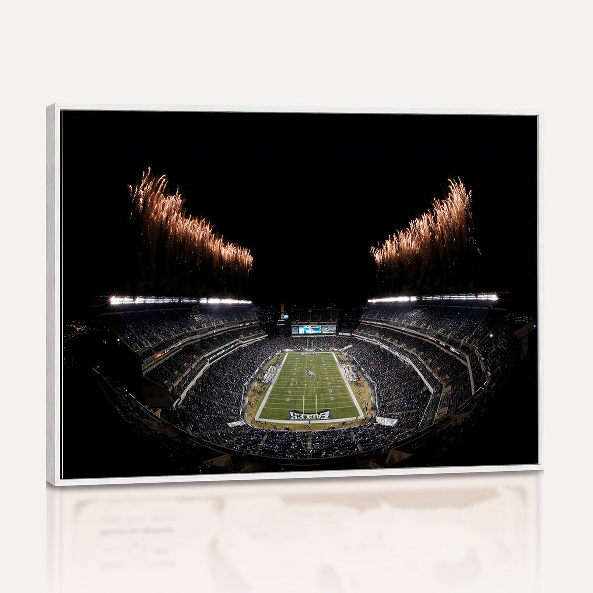 89680-MGV-CV-36X24 - Eagles Field Stadium Wall Art, Philadelphia Eagles Football, Framed and Ready to Hang