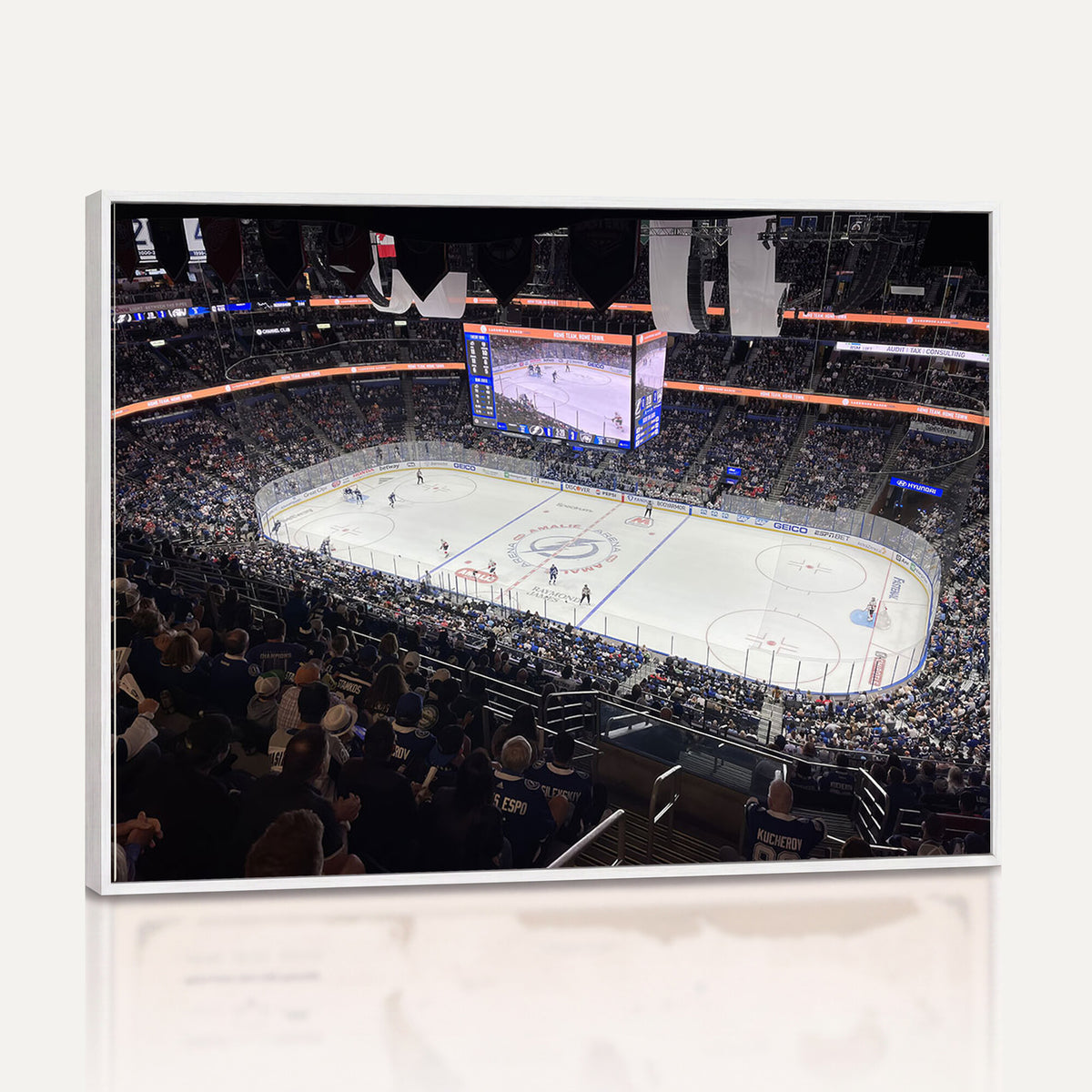 51641-MGV-CV-36X24 - Amalie Arena Florida Wall Art Canvas Print, NHL Hockey, Framed and Ready to Hang