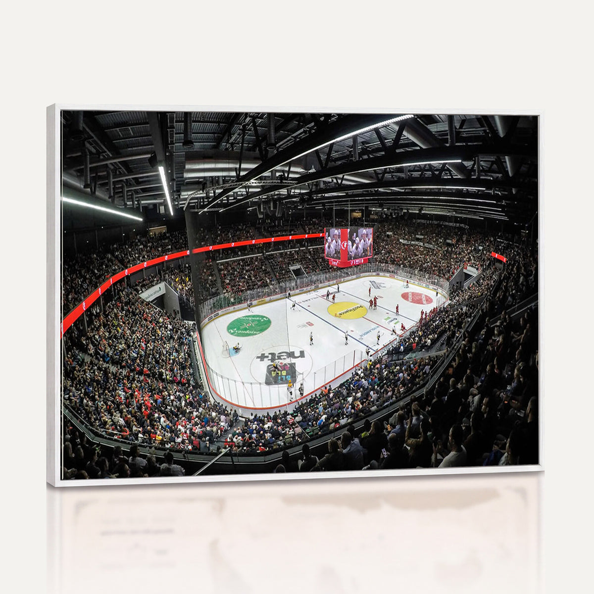 46282-MGV-CV-36X24 - Vaudoise Lausanne Ice Hockey Arena Stadium Wall Art Canvas