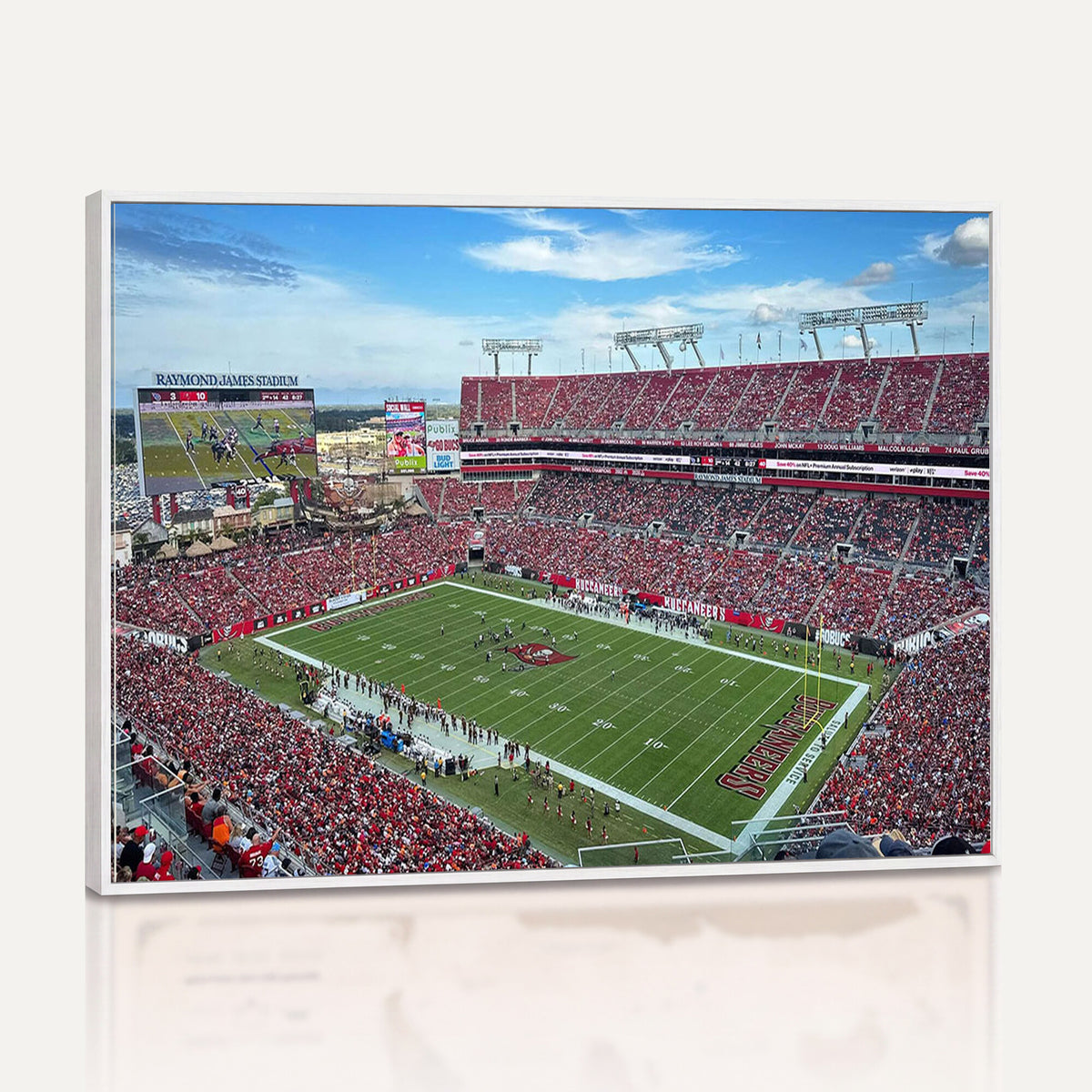 52828-MGV-CV-36X24 - Florida Tampa Raymond James Stadium Wall Art Canvas Print - NFL Football Stadium Print Canvas