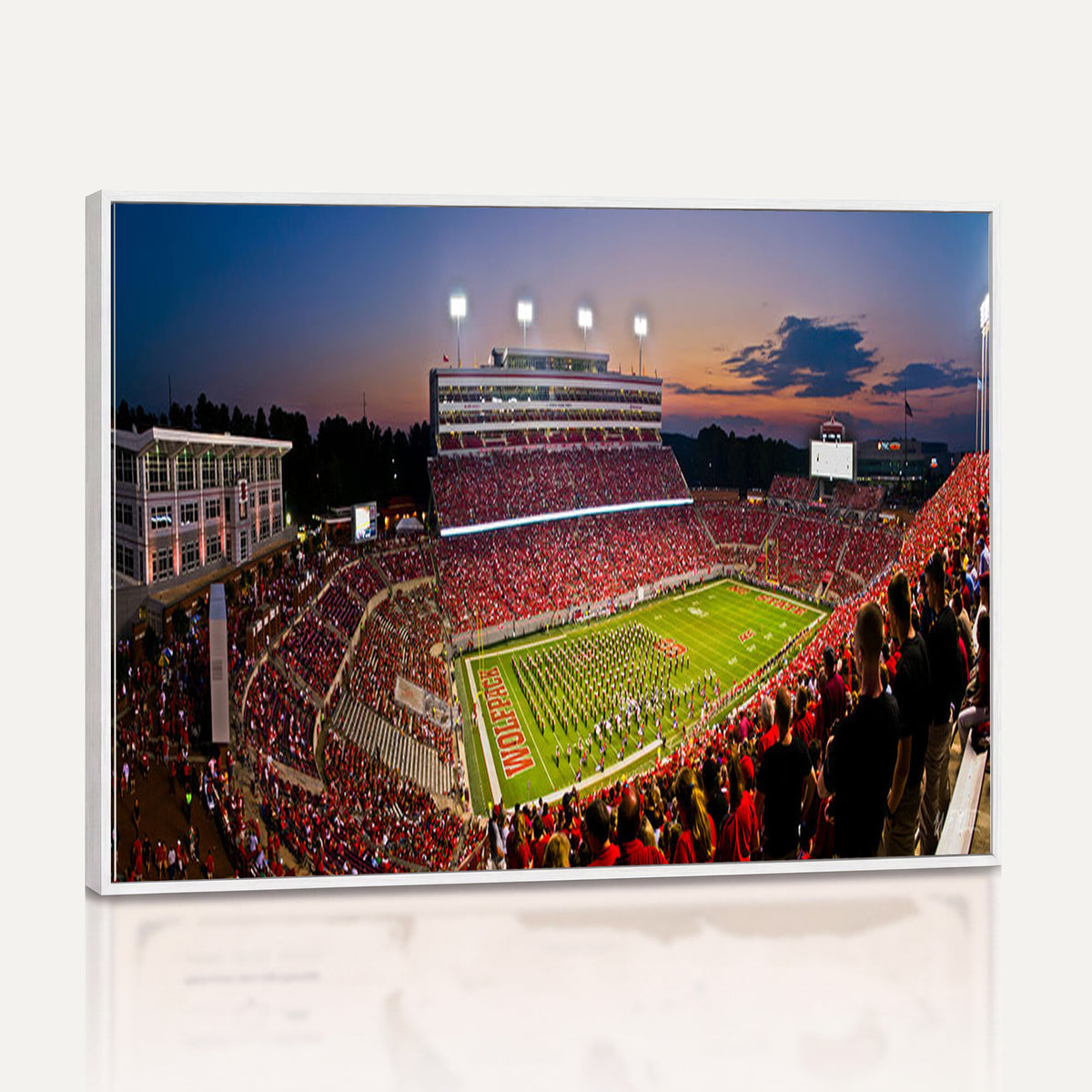 87655-MGV-CV-36X24 - NC State Wolfpack Football Team Print - Raleigh Carter-Finley Stadium Wall Art Canvas Print
