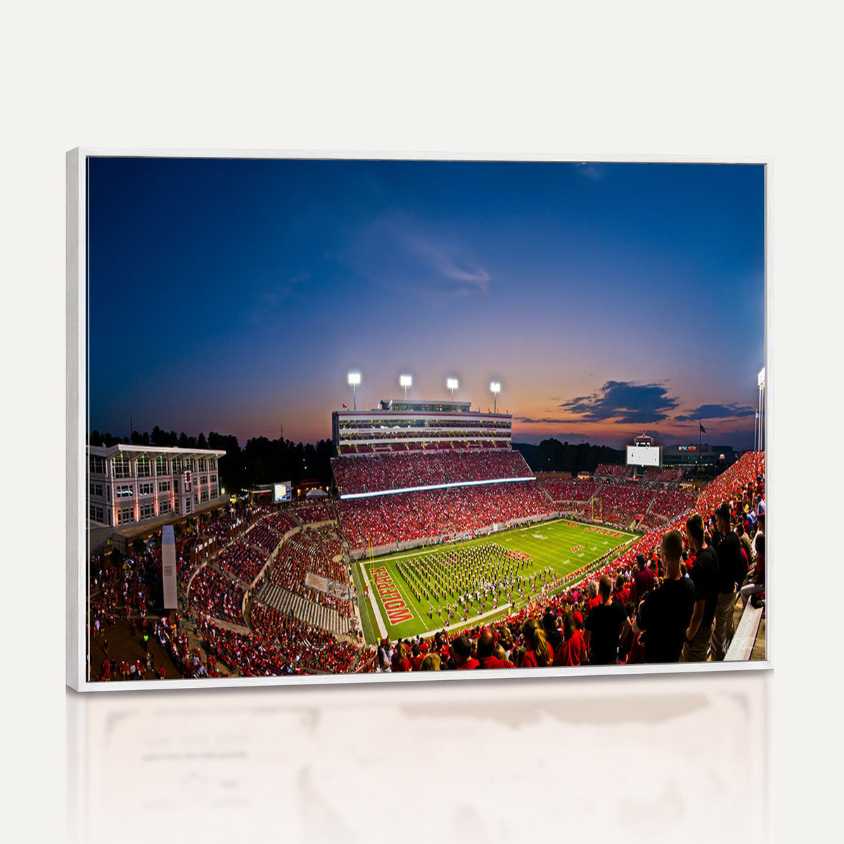 33313-MGV-CV-36X24 - NC State Wolfpack Football Team Print - Raleigh Carter-Finley Stadium Wall Art Canvas Print