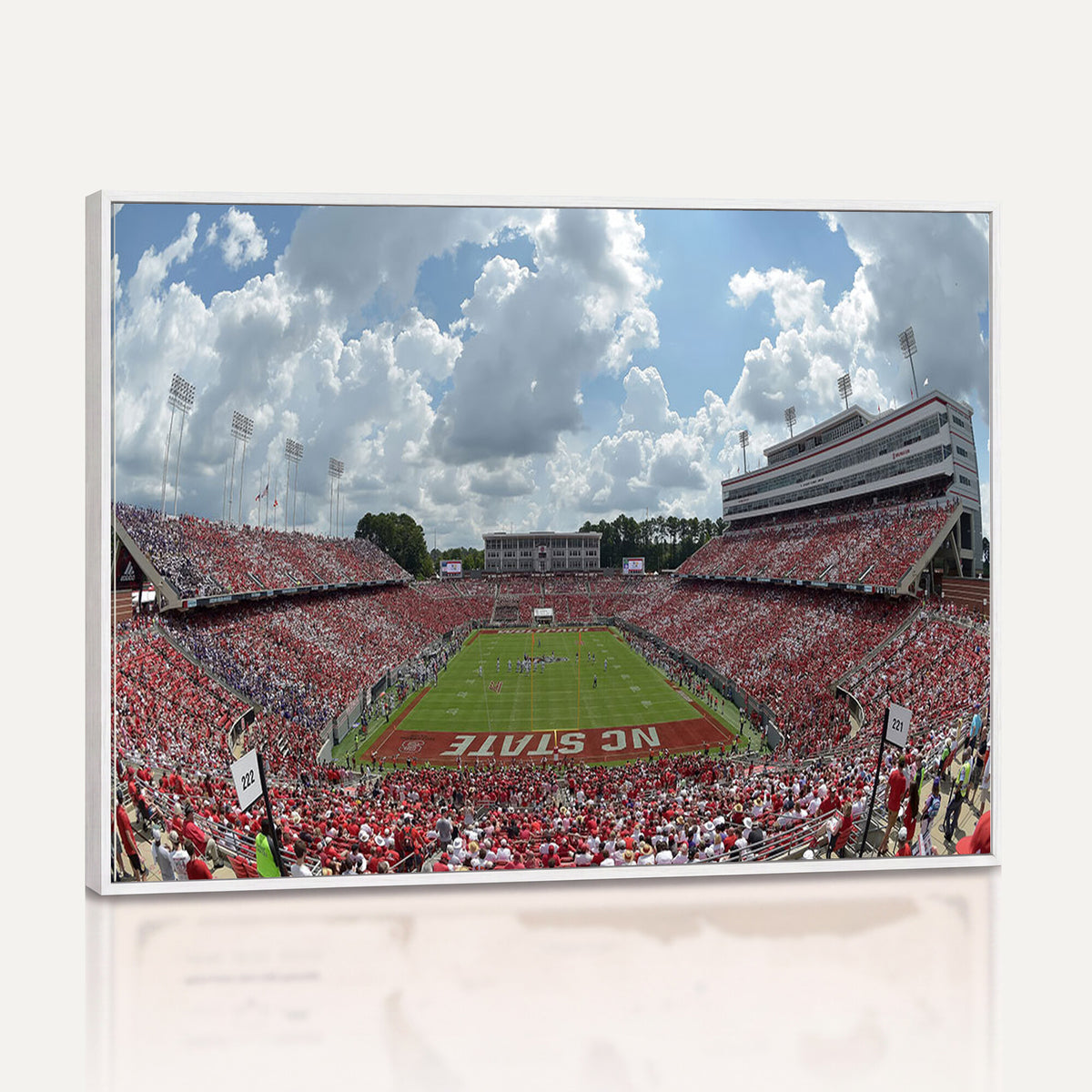 30640-MGV-CV-36X24 - NC State Wolfpack Football Team Print Canvas- Raleigh Carter-Finley Stadium Wall Art Canvas Print