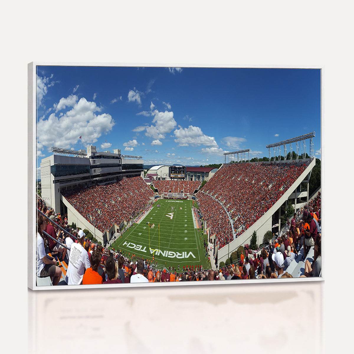 87769-MGV-CV-36X24 - Virginia Tech Hokies Football Team Print - Blacksburg Lane Stadium Wall Art Canvas Print