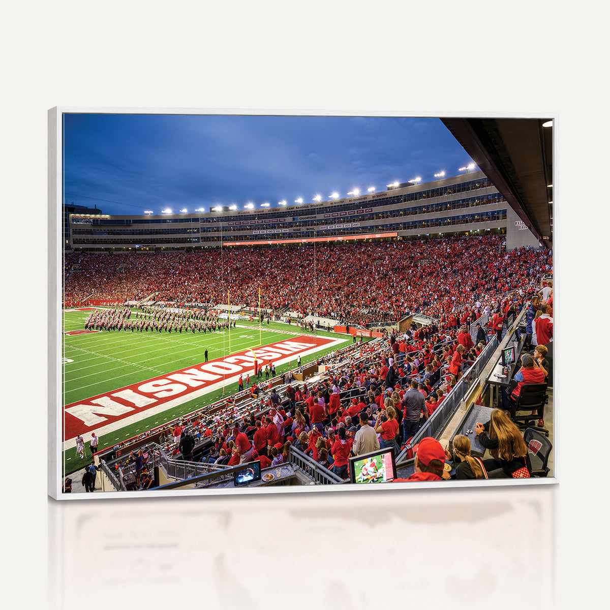 57601-MGV-CV-36X24 - Wisconsin Badgers Football Team Print - Madison Camp Randall Stadium Wall Art, Wisconsin Badgers