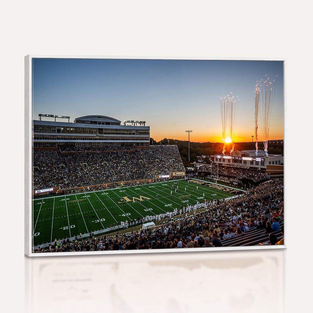 29253-MGV-CV-36X24 - Demon Deacons Football Team Print Canvas- Winston-Salem Allegacy Federal Credit Union Stadium Wall