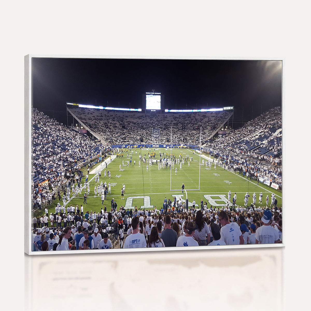 65036-MGV-CV-36X24 - Brigham Young University Cougars Football Print Canvas - Provo LaVell Edwards Stadium Wall Art