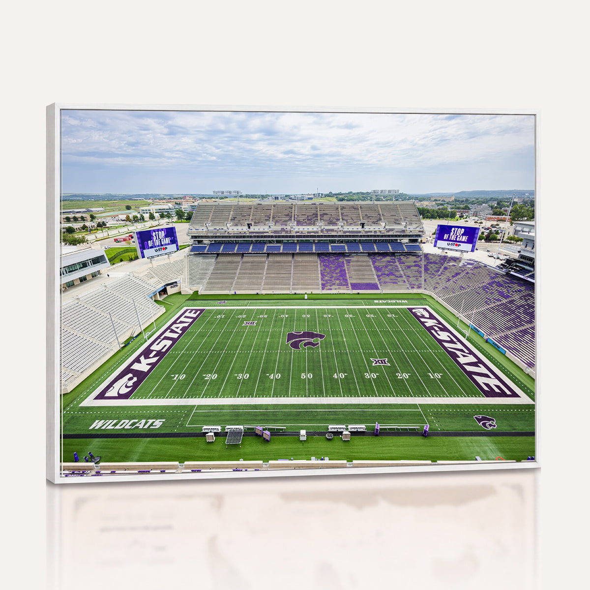 29452-MGV-CV-36X24 - KState Wildcats Football Team Print - Manhattan Bill Snyder Family Football Stadium Wall Art Canvas