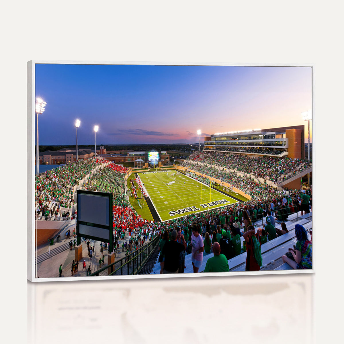81582-MGV-CV-36X24 - University of North Texas Mean Green Football Team Print - Denton DATCU Stadium Wall Art Canvas