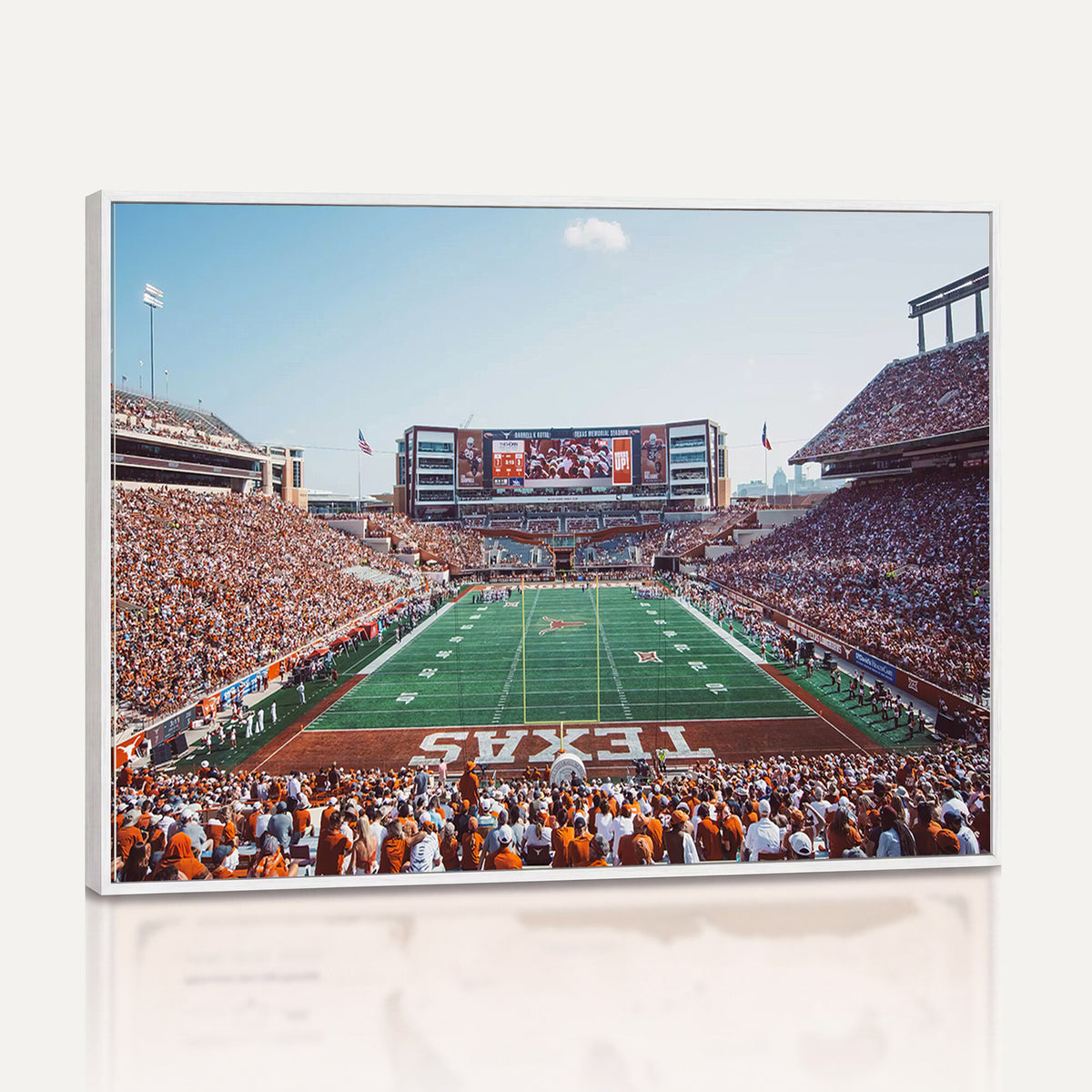 14826-MGV-CV-36X24 - Framed Texas Memorial Stadium Canvas, University of Texas Longhorns Football Team Print - Austin