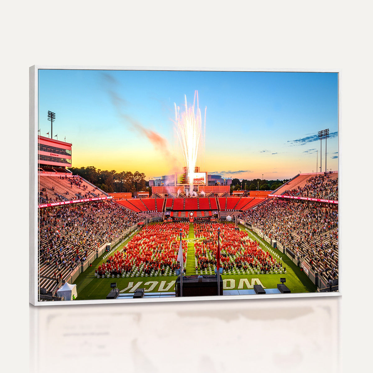 18017-MGV-CV-36X24 - North Carolina State University Canvas Print, Wolfpack Football Team Print