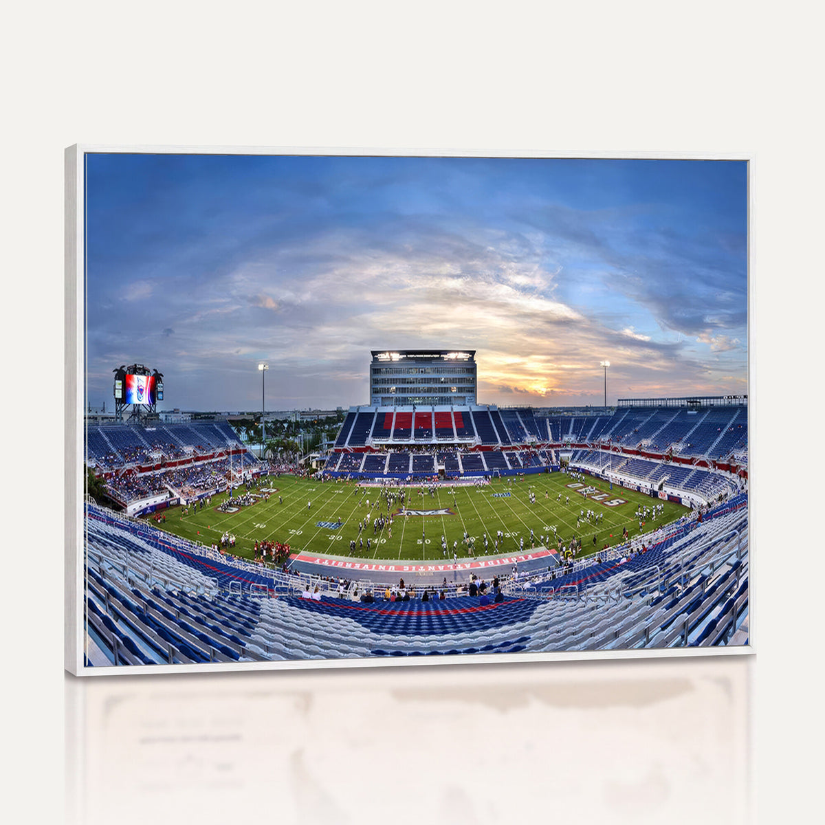 69559-MGV-CV-36X24 - Florida Atlantic University Owls Football Team Print - Boca Raton FAU Stadium Wall Art Canvas Print