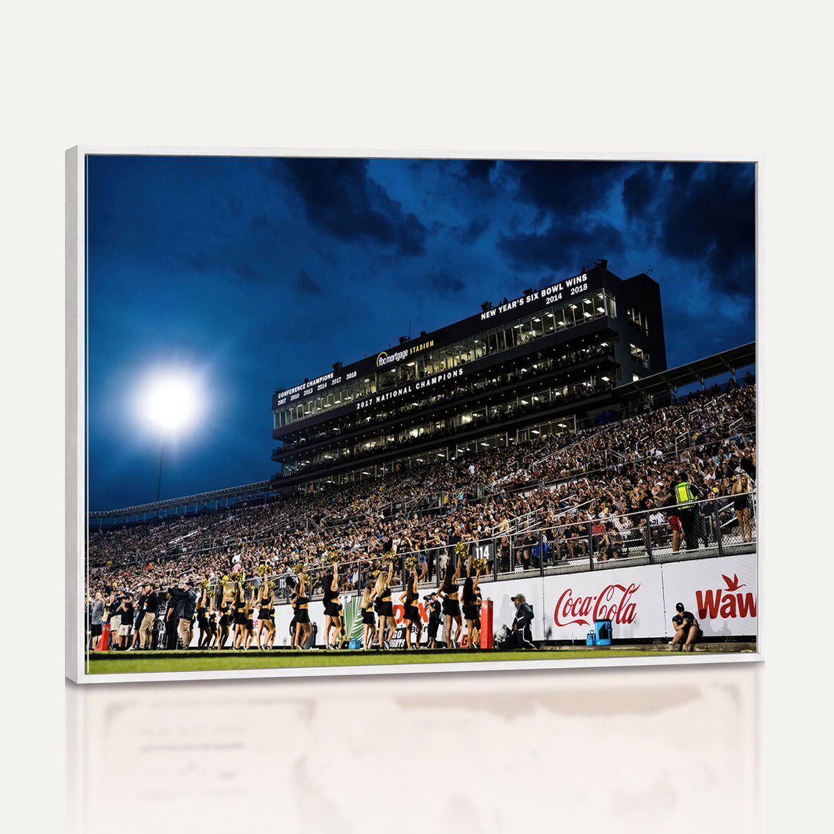 40217-MGV-CV-36X24 - UCF Knights Football Team Print - Orlando FBC Mortgage Stadium Wall Art Canvas Print