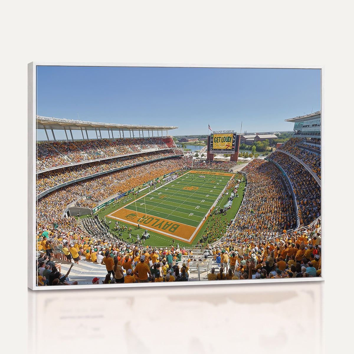 49912-MGV-CV-36X24 - Baylor University Bears Football Team Print - Waco McLane Stadium Wall Art Canvas Print