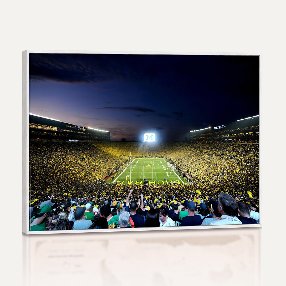 22115-MGV-CV-36X24 - University of Michigan Wolverines Football Team Print - Ann Arbor Michigan Stadium Canvas Print