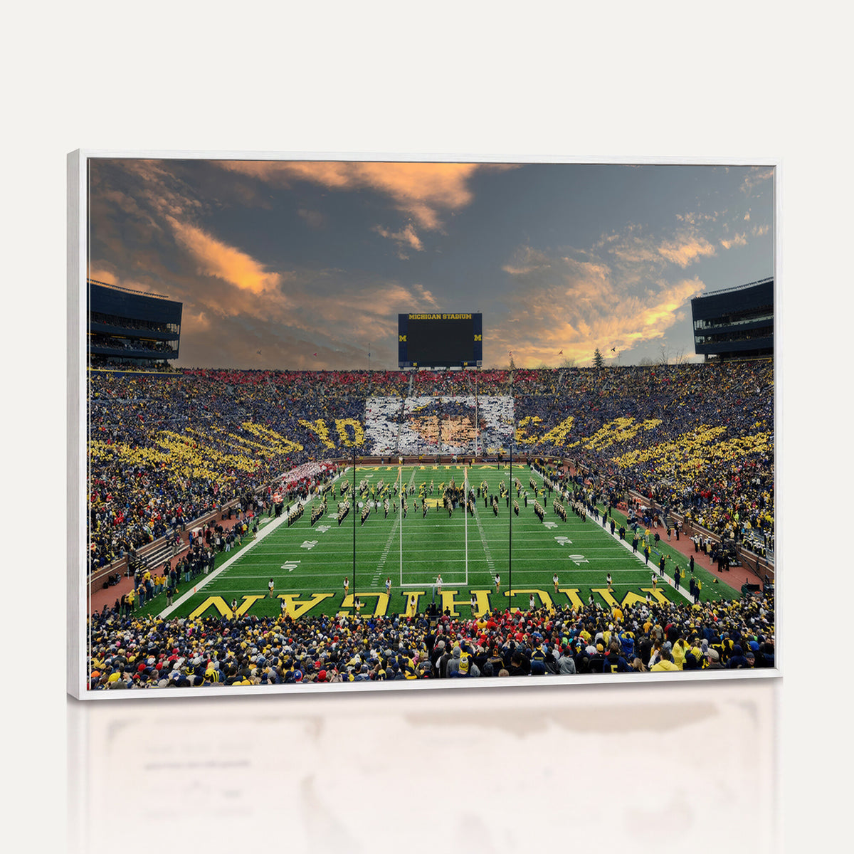 81843-MGV-CV-36X24 - University of Michigan Wolverines Print Canvas, Football Team Print - Ann Arbor Michigan Stadium