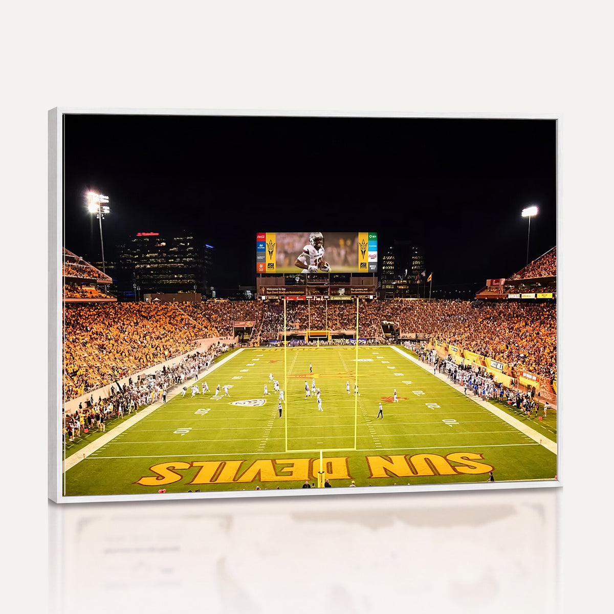 87612-MGV-CV-36X24 - ASU Sun Devils Football Team Print - Phoenix Mountain America Stadium Canvas Print