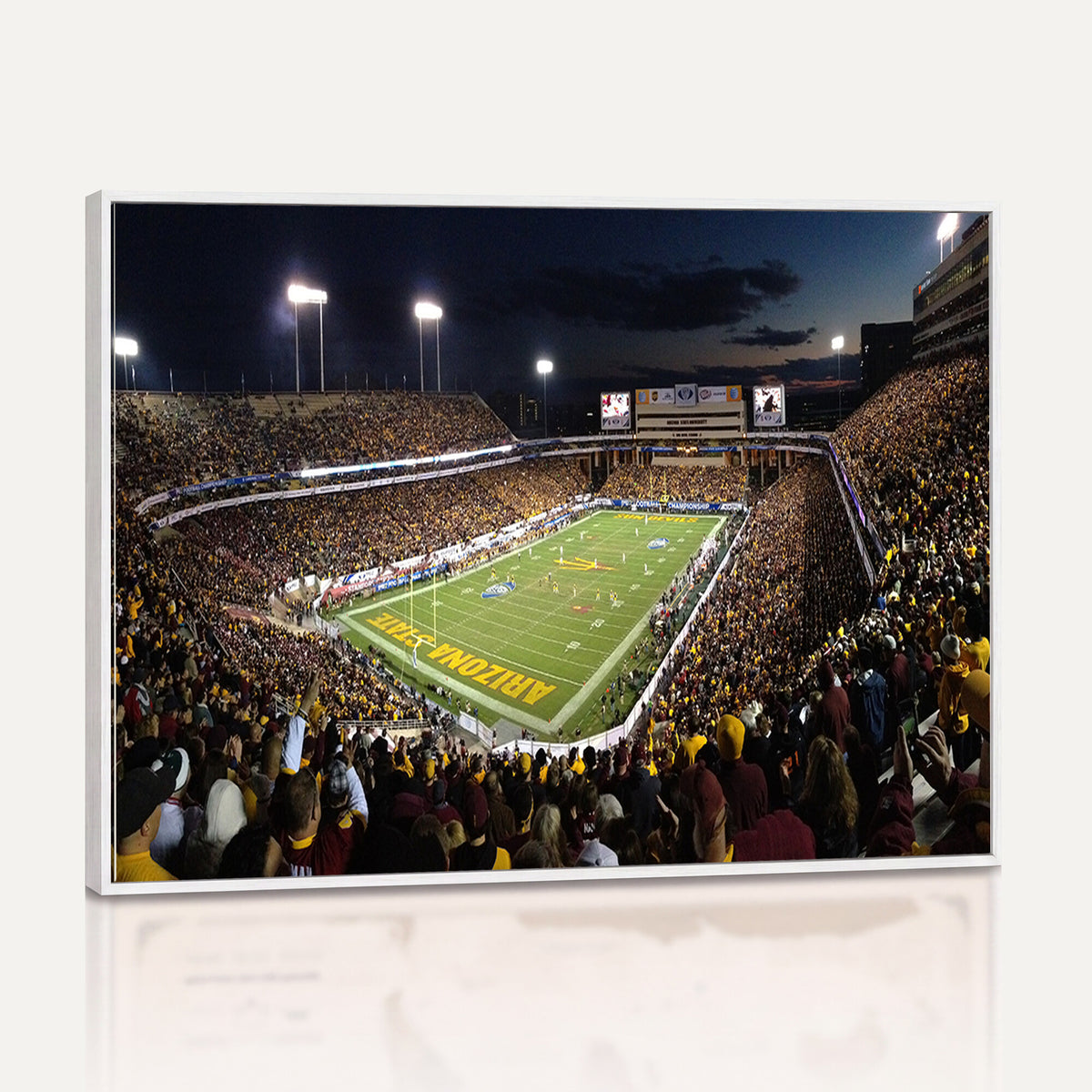 75716-MGV-CV-36X24 - ASU Sun Devils Football Team Print Canvas - Phoenix Mountain America Stadium Wall Art Canvas Print