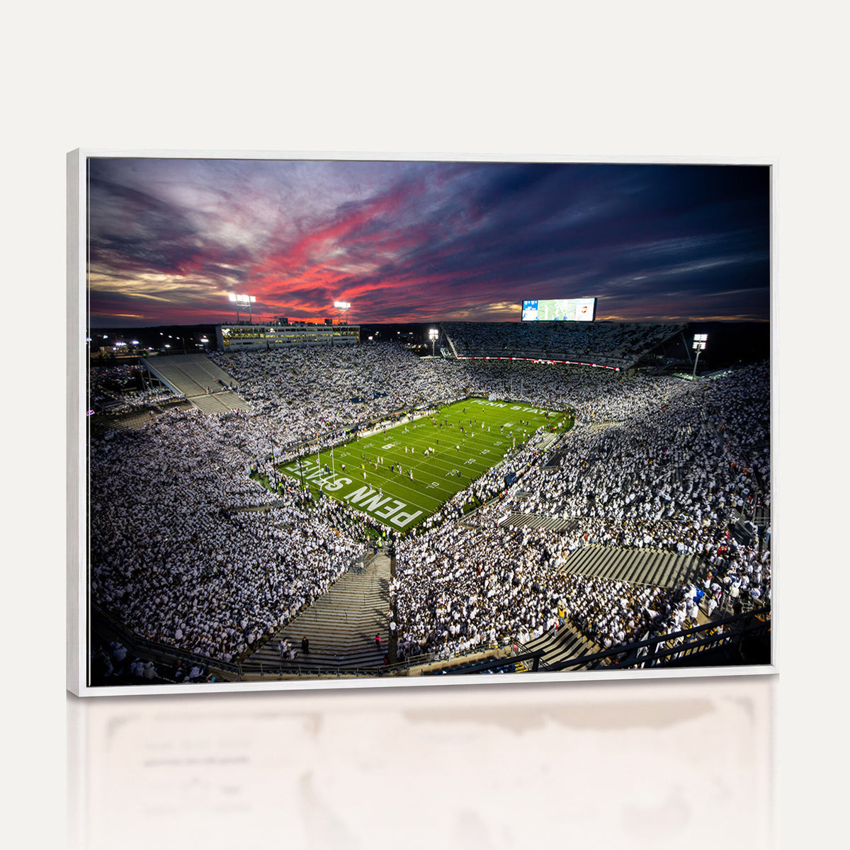 37304-MGV-CV-36X24 - Penn State Nittany Lions Football Team Print - University Park Beaver Stadium Art Canvas Print
