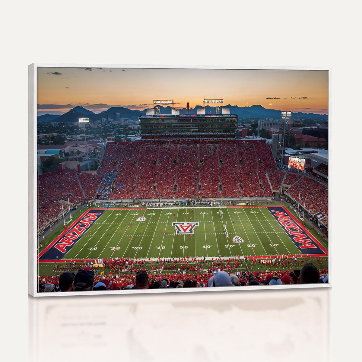 45563-MGV-CV-36X24 - Arizona Wildcats Football Team Print - Tucson Arizona Stadium Wall Art Canvas Print