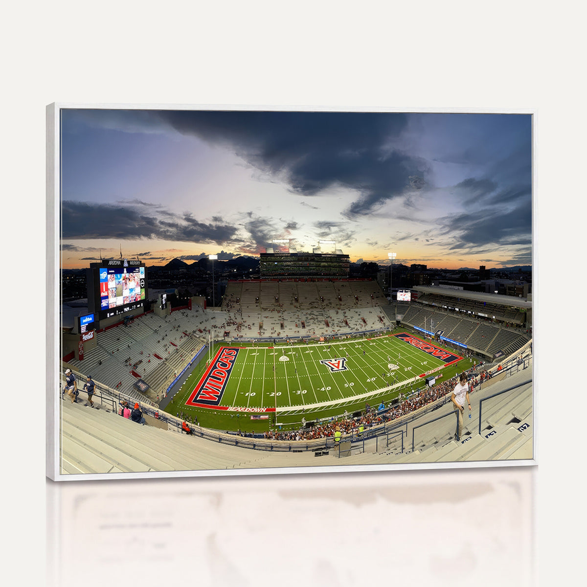 24339-MGV-CV-36X24 - Arizona Wildcats Football Team Print - Tucson Arizona Stadium Wall Art Canvas Print