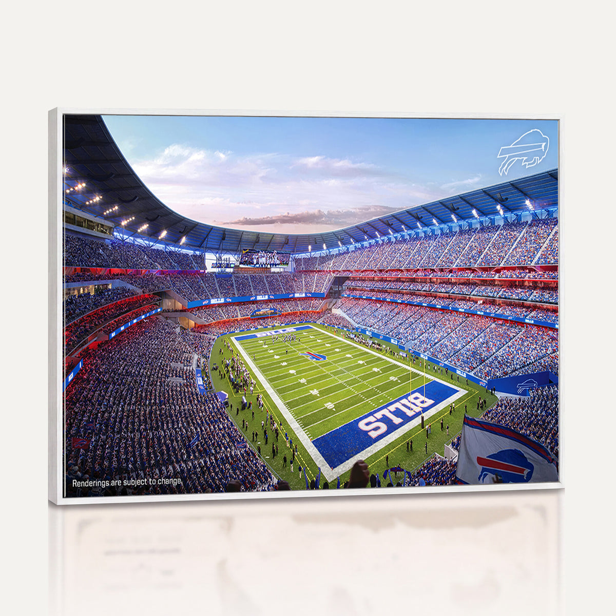 57873-MGV-CV-36X24 - Buffalo Bills Football Team Print Canvas - Buffalo Highmark Stadium Wall Art Canvas Print