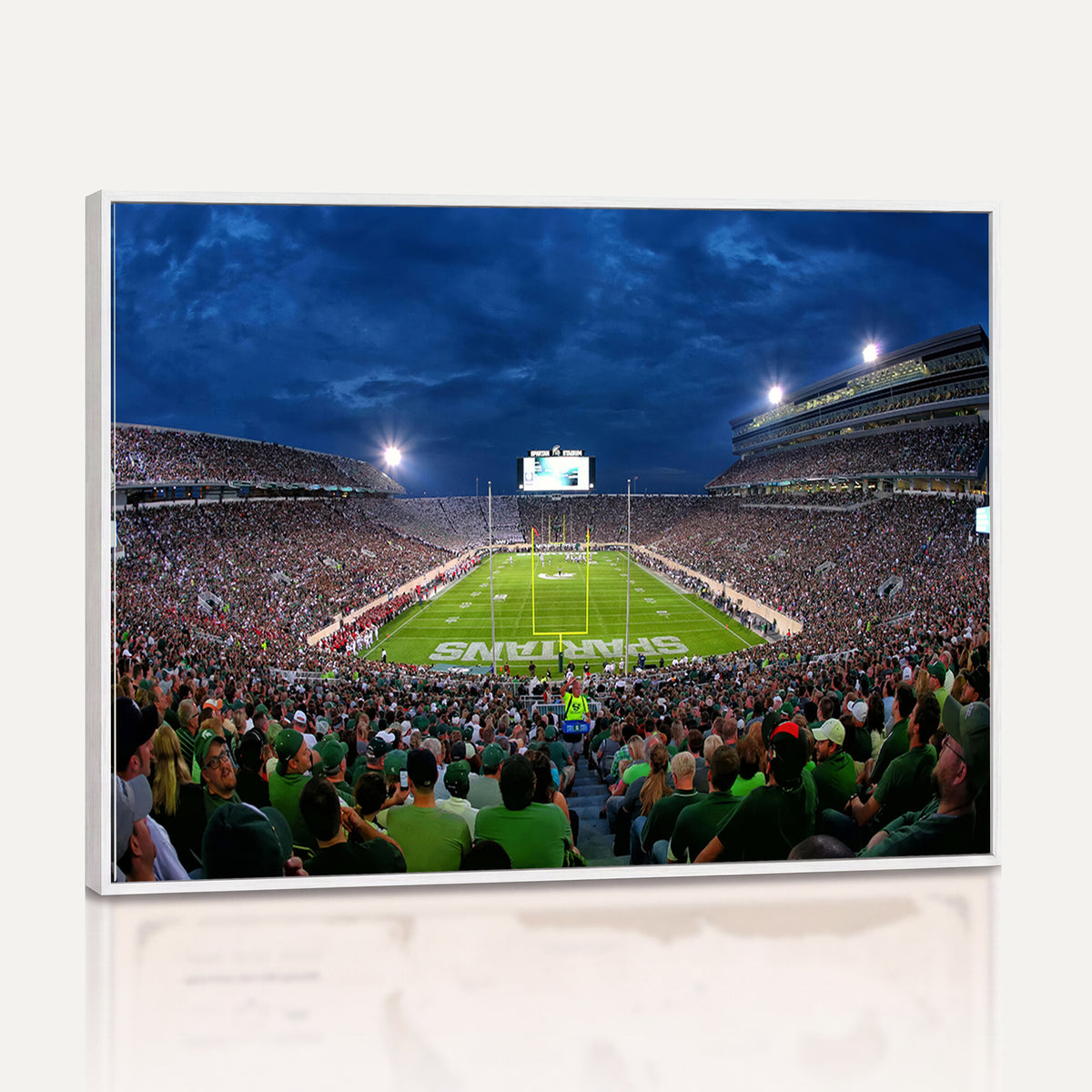 35248-PAN-FL-20X10 - Michigan State Spartans Football Team Print - East Lansing Spartan Stadium Wall Art Canvas Print