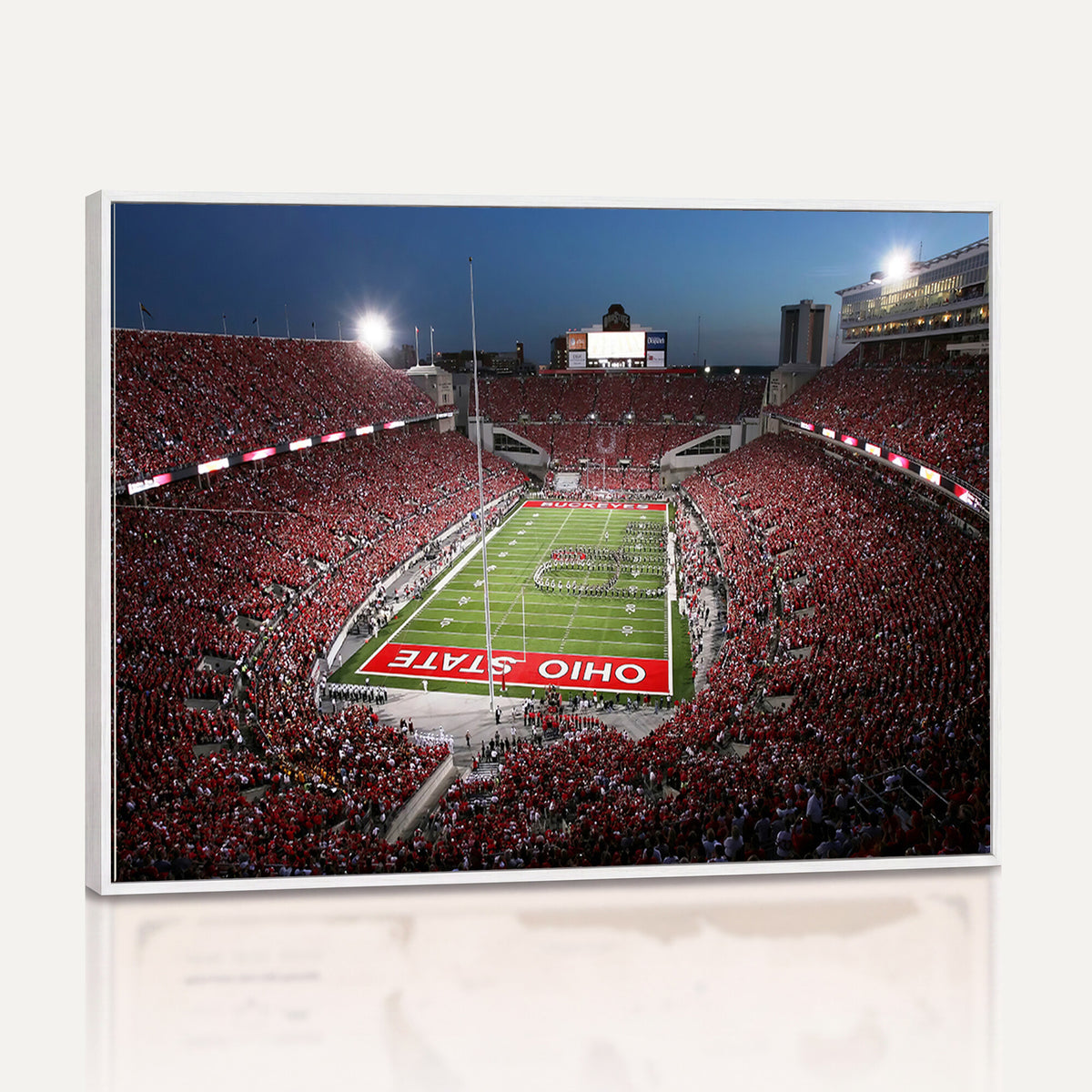 98743-PAN-FL-20X10 - Ohio State University Buckeyes Football Team Print - Columbus Ohio Stadium Wall Art Canvas Print