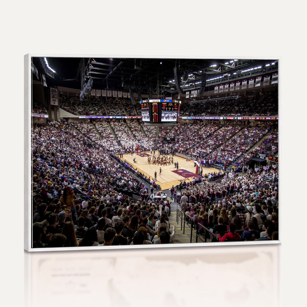 76876-MGV-CV-36X24 - University of Nebraska Cornhuskers Basketball Team Print - Lincoln Red Arena Wall Art Canvas Print