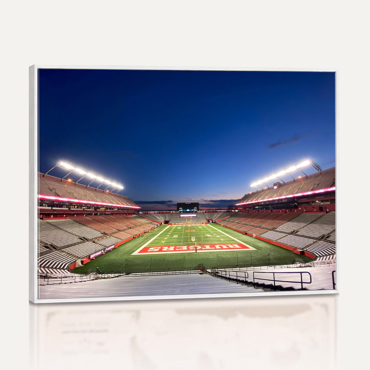 15051-MGV-CV-36X24 - Rutgers Scarlet Knights Football Team Print, Piscataway SHI Stadium