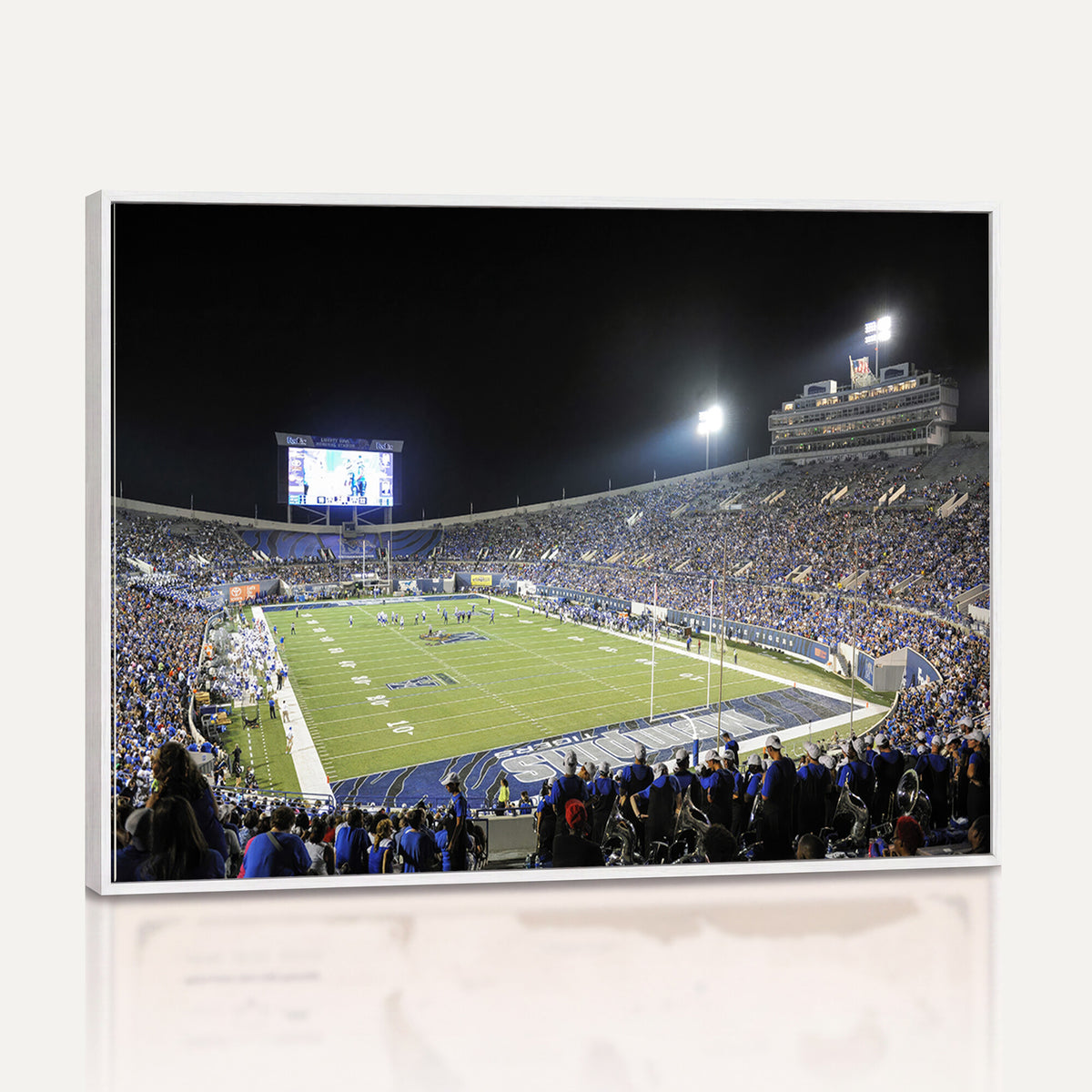 10894-PAN-FL-20X10 - University of Memphis Tigers Football Team Print - Memphis Simmons Bank Liberty Stadium Wall Art
