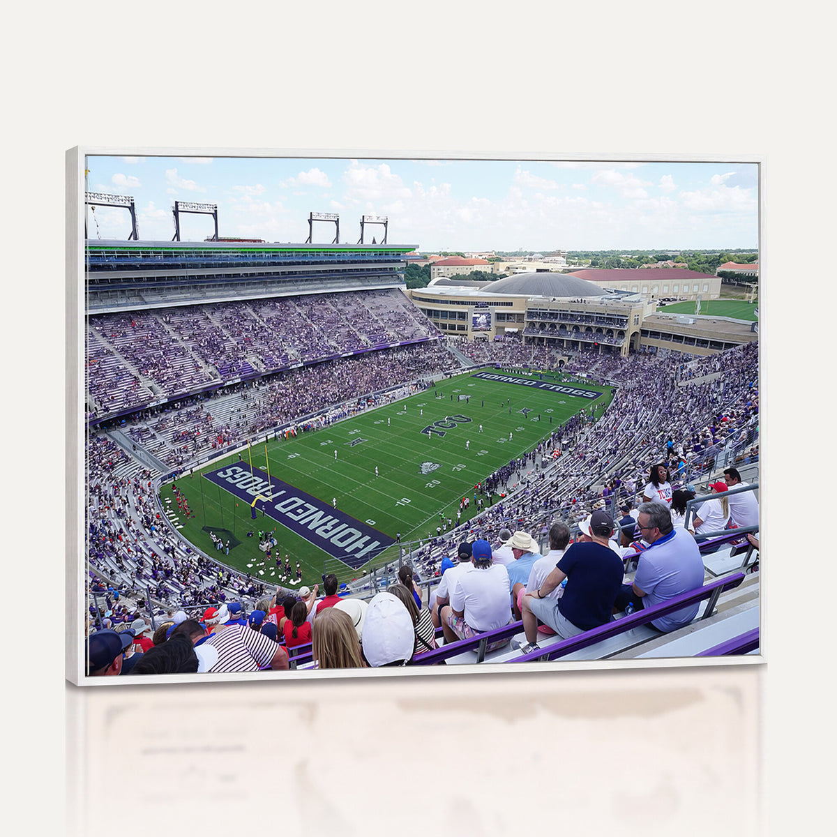 95139-MGV-CV-36X24 - The Texas Christian University TCU Horned Frogs Football Team Print, Fort Worth