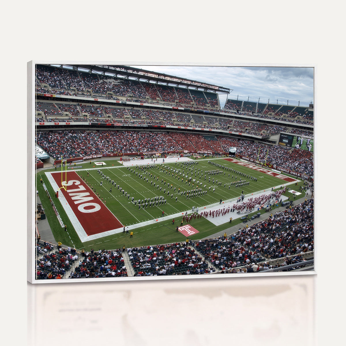 15310-PAN-FL-20X10 - The Temple University Owls Athletics Team Print - Philadelphia Lincoln Financial Field Stadium Wall