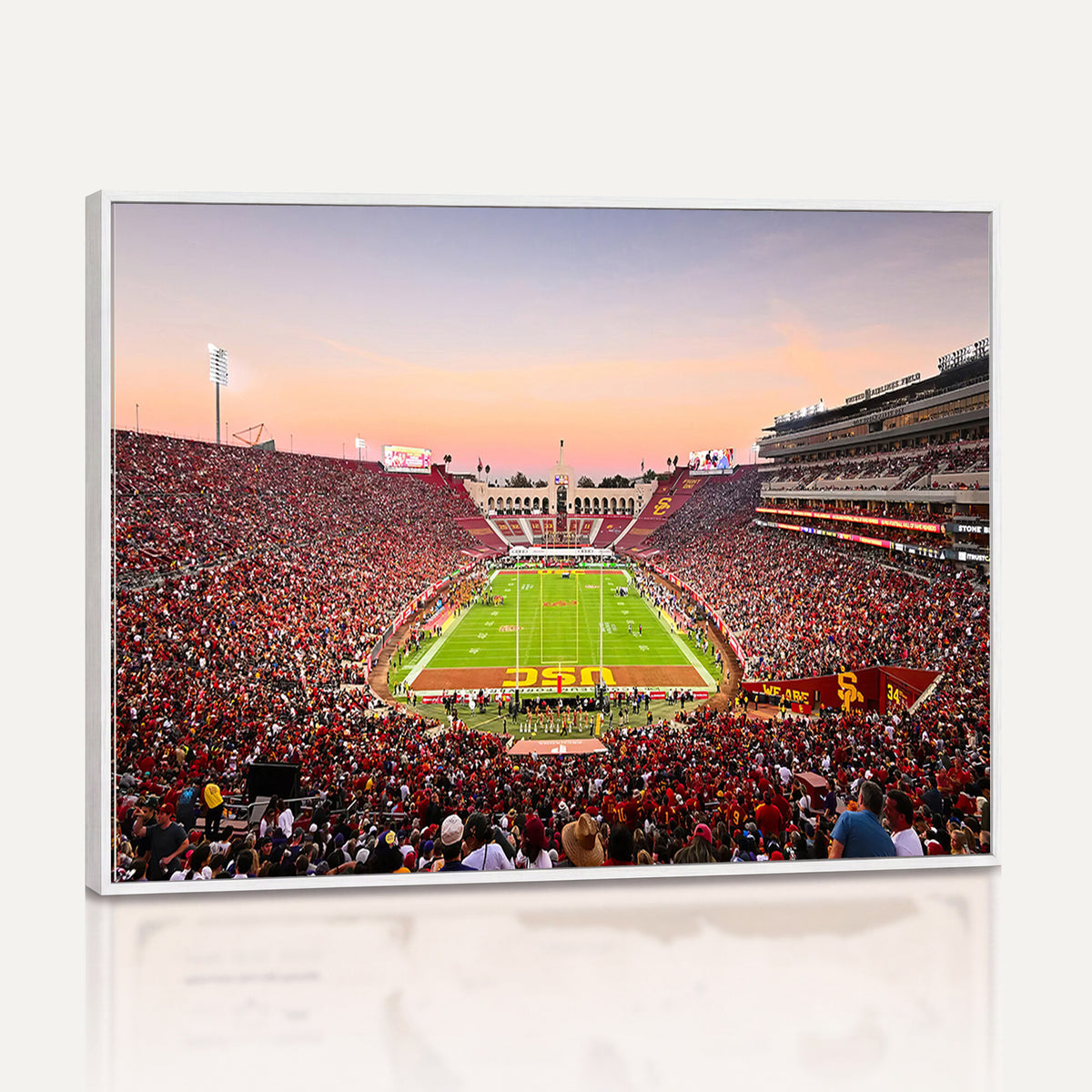 39904-MGV-CV-36X24 - The University of Southern California USC Trojans Football Team Print, Home Bar Wall Decor