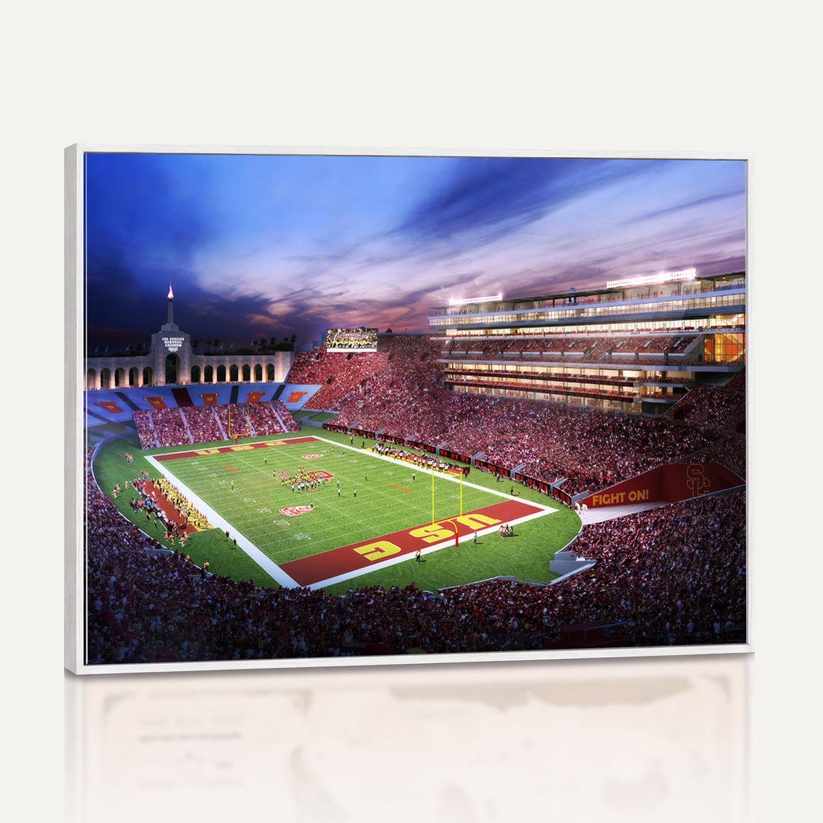 71879-MGV-CV-36X24 - The University of Southern California USC Trojans Football Team Print, Framed and Ready to Hang