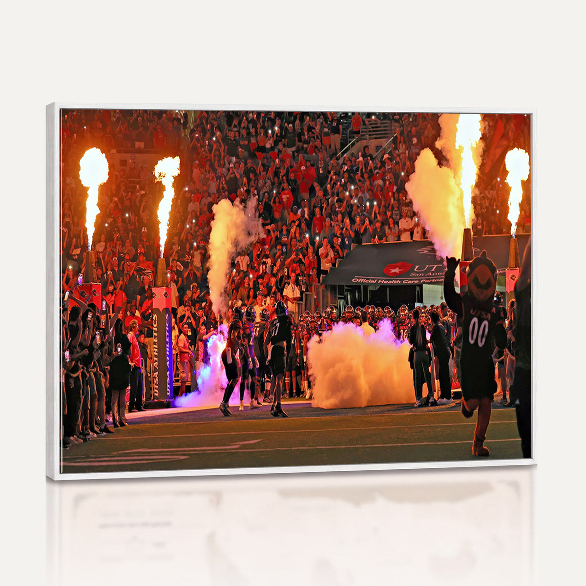 98664-MGV-CV-36X24 - The University of Texas at San Antonio Roadrunners Football Team Print, Extra Large Game Room Wall Decor