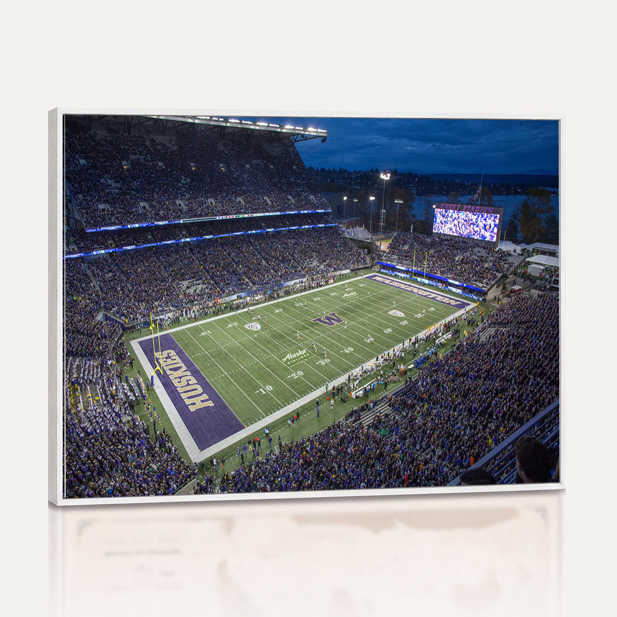 84780-MGV-CV-36X24 - The University of Washington Huskies Football Team Print, Framed and Ready to Hang