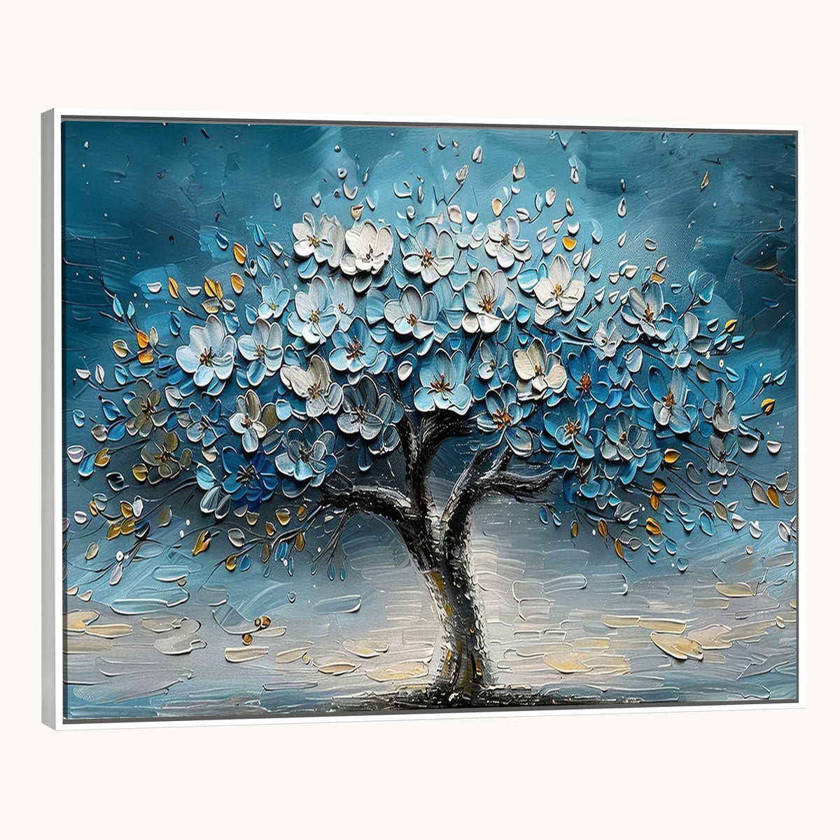 24109-_Poster-30x20 - Abstract Blooming Tree Wall Art Canvas Print, Floral Modern Home Decor
