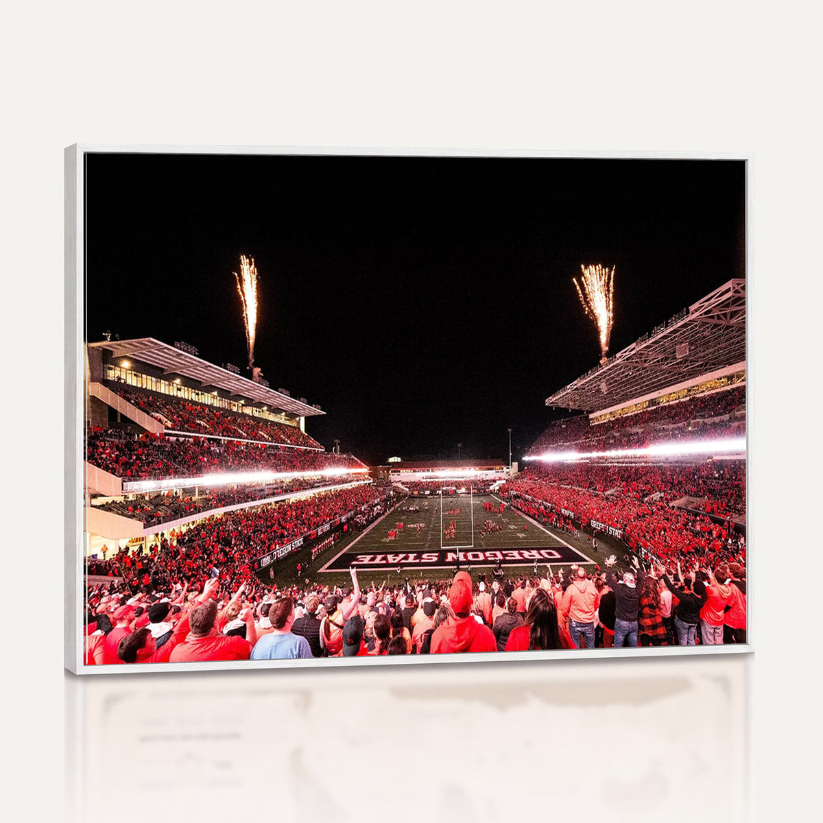 52633-MGV-CV-36X24 - Oregon State Beavers Football Team Print, Corvallis Reser, Framed and Ready to Hang
