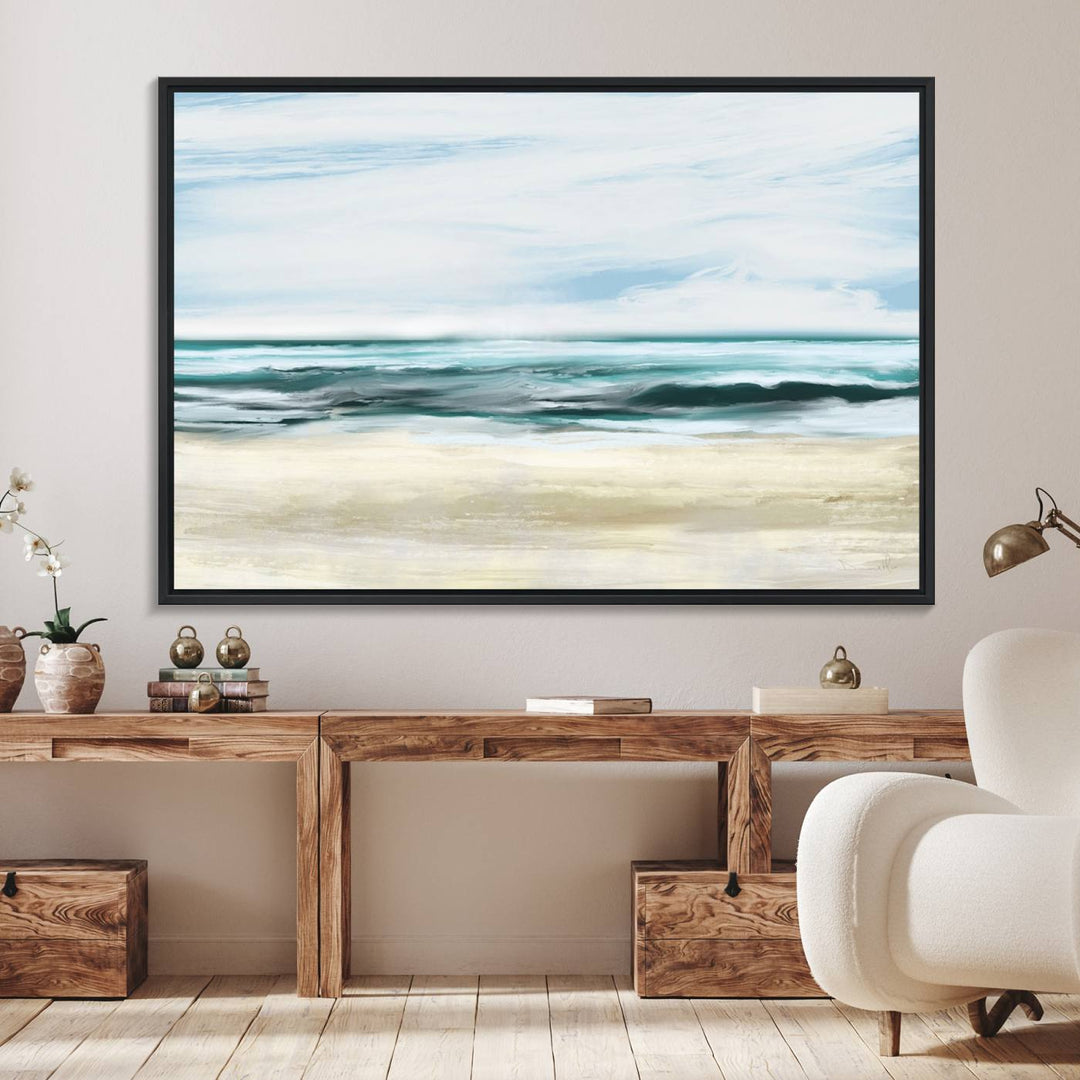 Ocean Abstract Wall Art Canvas Print.