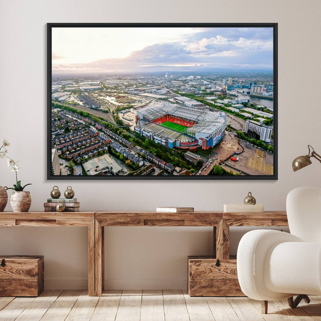 Old Trafford Manchester United Stadium wall art canvas.