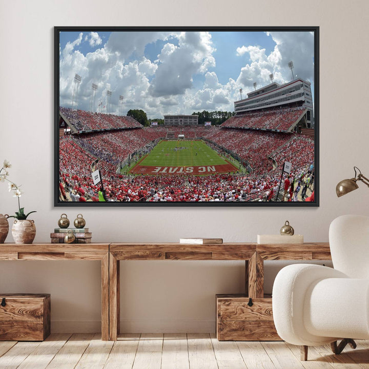 Canvas print of Carter-Finley Stadium, showcasing the NC State Wolfpack.