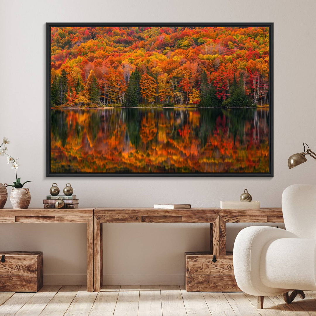 Fall Foliage Wall Art featuring autumn reflections.